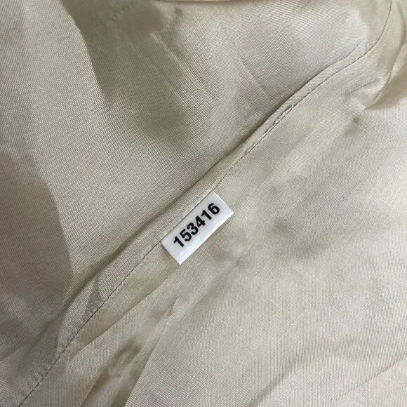 ANN TAYLOR Floral Blazer Top Womens Jacket Size 0 Cream Beige Two Button - Picture 7 of 11